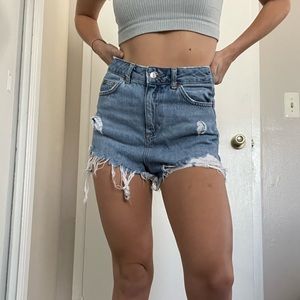 TopShop High waisted mom jean shorts